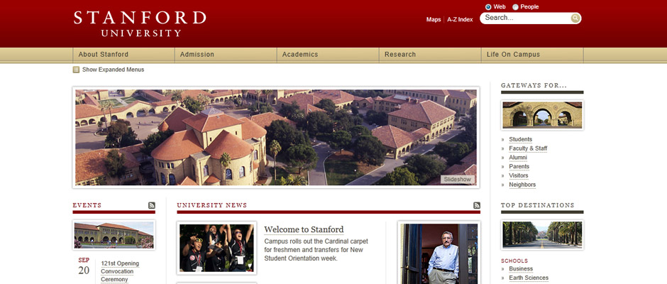 Stanford University Homepage